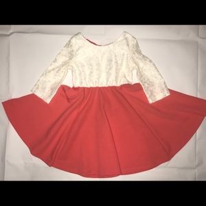 Rare Edition Coral and White Dress Size 5